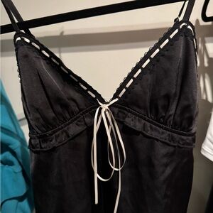 Elegant Black Camisole with Lace Trim